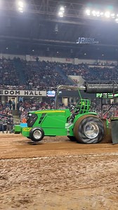 "Loud & Heavy" touching the sand to win on Wednesday night of the 2023 National Farm Machinery Show! The 2024 National Farm Machinery Show in Louisville, KY is February 14th-17, 2024! #TractorPulling #Horsepower #Turbo #Motorsports #JohnDeere - Simon Sez Motorsports | JP Pulling Productions