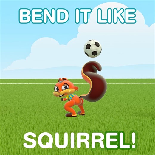 Your little one won't get the reference, but a squirrel playing football is always a winner 🐿️⚽ Happy Finals! #Euro2024 #FootballFun #LittleChampions | BabyTV