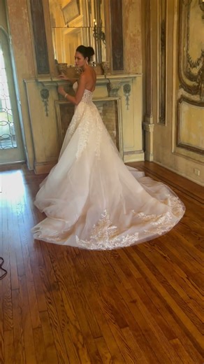 Two looks in one gown Unique beading, beautiful fit,unforgettable elegance the perfect bridal moment