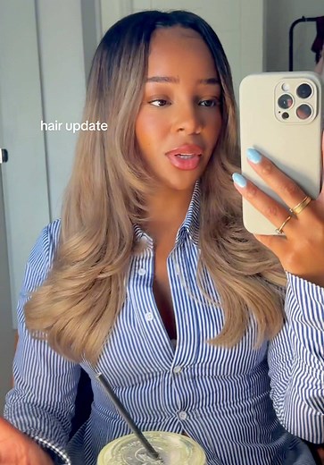 Hair Transformation: From Gray to Warm Honey Blonde