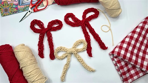 Easy Crochet Yarn Bow Tutorial