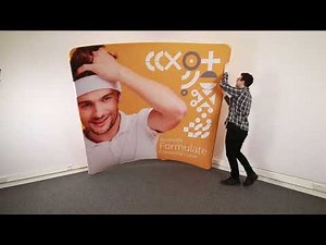 Stretch Fabric Wall Curved Assembly