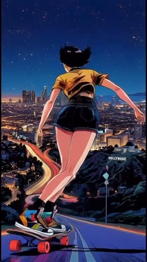 Peter Trapasso | She Followed the Signal 🔌 Tap The night began on the hill above the skyline, wheels humming as she glided into the glow of the city.... | Instagram