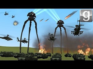 War of the worlds Tripods Big Battle Against The Military SNPC Fight Garry's Mod