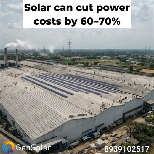 Solar installation for factories in tamil nadu by gensolar