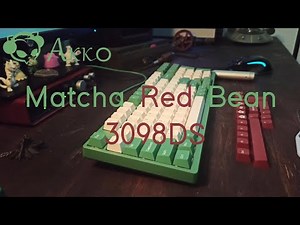 Akko Matcha Red Bean 3098DS Mechanical Keyboard with Gateron Pinks Unboxing and Typing sounds
