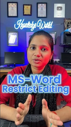 🔥MS-Word Trick 😎Restrict Editing in MS-Word #shorts #msword #computer #ytviral #windows