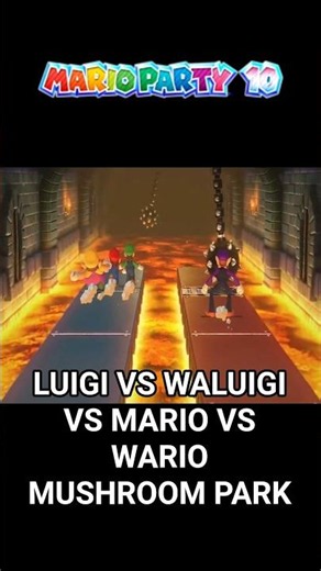 Mario Party 10 Luigi VS Waluigi VS Mario VS Wario Mushroom Park