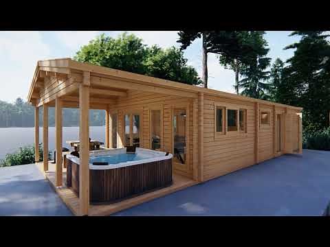 Chalet en bois habitable 50m2 Hansa Holiday A / 58m2 / 92MM