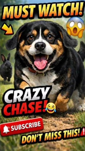 CHUBBY DOG TRIES TO CATCH SUPER FAST RABBIT… FAILS 😂 #usa #petshorts #funnydogs