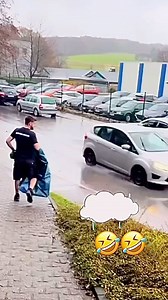 4.6M views · 13K reactions | A bit wet out 藍 ️ #genius #comedy #humor #humour #rain #laughs #jokes #funny #raining #puddle #storming #prank #friends #car #parked | The Humorous Clip | Facebook