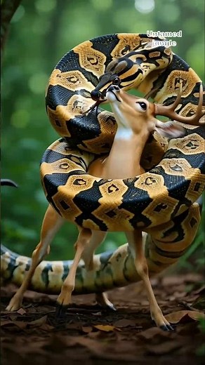 🔥 Giant Python Attacks Deer | Epic Wildlife Predator Scene | Realistic Jungle Action Video 2025 🐍🦌💥