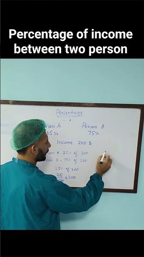 Easy way to divide percentage between two person | how to calculate percentage