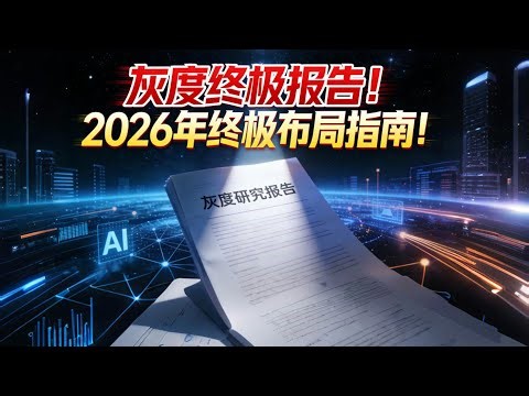 灰度终极报告：5个精准预判与1个你必须知道的关键分歧，2026年终极布局指南！