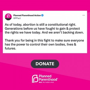 2.4M views · 3.3K reactions | Here are the facts: ​​1️⃣ This is the biggest threat to Roe v. Wade — EVER. 2️⃣ We won’t back down against attacks on abortion access and reproductive rights. 3️⃣ We are determined to FIGHT BACK. Are you with us? | Planned Parenthood Action | Facebook