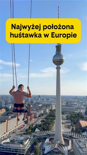 Najwyżej położona huśtawka w Europie High Swing Berlin #berlin #adrenalina #podróże #shirts #niemcy