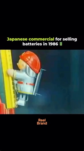 Reel Brand on Instagram: "Follow @reelbrandz for content like this. A Japanese battery ad made with a simple toy climbing the stairs of a skyscraper. The message? Long-lasting power. The toy symbolised endurance, showcasing how reliable the battery was. No flashy effects, just a small toy with a big message: these batteries don’t quit. A truly genius marketing & advertisement 👏"