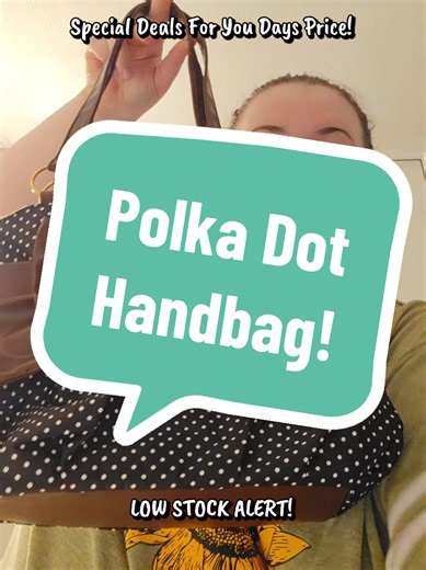 Polka Dot Handbag — Cute Designer-Style Purse Deal