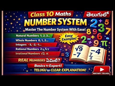 Class 10 Real Numbers | Types of Numbers Explained 🔥🔥 | Best Explanation in Telugu |తెలుగులో