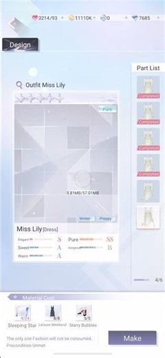 I’m so close to completing the Miss Lily set! #lifemakeover #gaming #fashiongames #vvannagirls