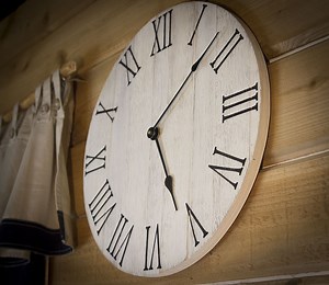 Rustic Farmhouse Wooden Wall Clock: Handcrafted Country Cottage Decor - Etsy