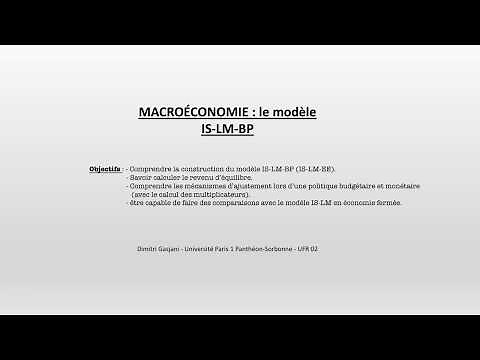 Macroéconomie : le modèle IS-LM-EE (Partie 1/3 : IS-LM en économie fermée)