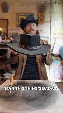 gunslinger shaped hat with a rattlesnake band made step by step!