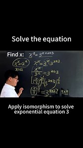58K views · 950 reactions | Apply isomorphism to solve exponential equation 3 #education #thinking #maths #math #mathematics #calculation #equation | Test And Tutor | Facebook