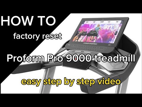 How to factory reset Proform Pro 9000 treadmill - paperclip reset