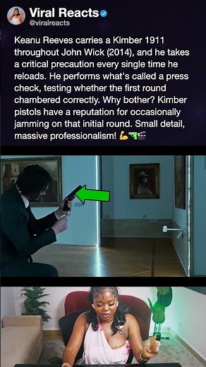 Keanu Reeves carries a Kimber 1911 throughout John Wick (2014), and he