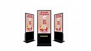 KINGONE Indoor Smart Kiosk Vertical LCD Advertising Display Interactive Panel Digital Signage Totem Floor Standing Touch Screen