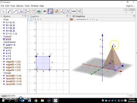 GeoGebra: Pyramid, Prism, and Net