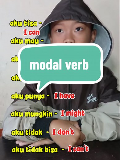 learn about modal verb (kata kerja bantu) #belajarbahasainggris #speaking #vocabulary #modalverbs