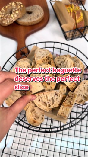 Game changer kitchen tools. Even slices, Easy to Use, Safe, A must have kitchen hack! #KitchenASMR #Breadlover #breadslicer #homemadebread #sourdoughbread