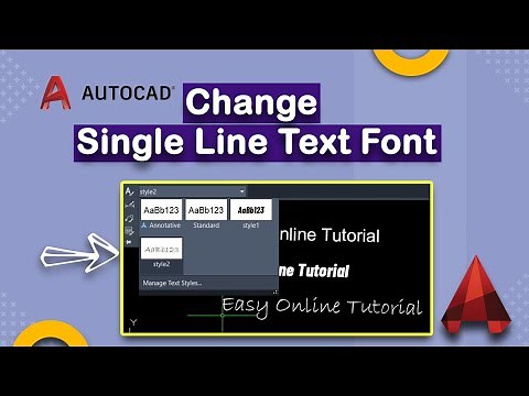 How to change single line text font in AutoCAD