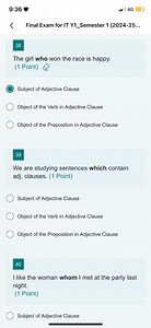 9:364G\square ,Final Exam for IT Y1_Semester 1 (2024-25...... | Filo