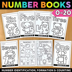 Number Books to 20 - (0-20) - Activities for Identification, Formation, Counting