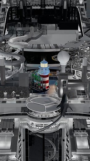 70K views · 1K reactions |  MSC World America  Thrills in the making ️ The lighthouse slide is a carefully crafted, work in process with the smallest of details considered. Edging closer to shine at the Harbour Aquapark on MSC World America. Arriving in Miami in April 2025. https://bit.ly/3XPza1z #MSCCruises #MSCWorldAmerica | MSC Cruises | Facebook