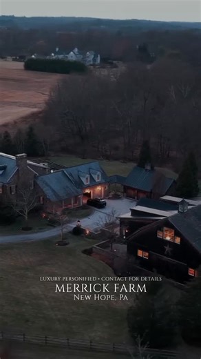 B&B Luxury Properties | The Black Group on Instagram: "Merrick Farm, built in 2010 by Gacek Design Group and Worthington, is a luxury estate on three acres with protected views and dramatic sunsets. Powered by a geothermal system, the estate features hand-selected stone, slate roof, and copper details. Inside, a three-story foyer, statement staircase, radiant heated floors, and Lutron lighting system highlight its elegance. Key features include a butternut-wrapped library, a sunken living room w