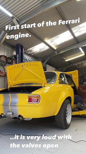 The first start of the Alfarrari’s Ferrari engine. | Home Built By Jeff