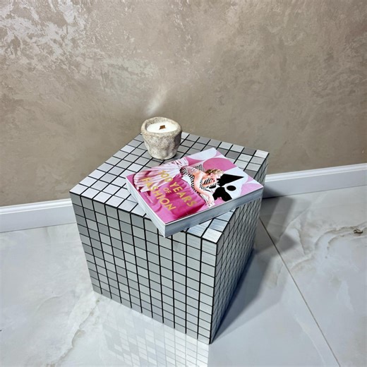 Tiled Cube Side Table - Modern Accent Table - Coffee Table - Home Decor - Etsy