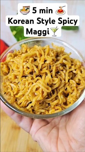 😍😋Viral Korean Spicy Maggi 🍜 Korean Style Maggi 🍝#foodie #noodles #maggi #koreanfood #food #recipe
