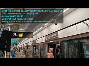 [TEL4 Official Opening] SMRT Trains - KSF CT251 [2045] (PV45) [Outram Park → Tanjong Rhu]