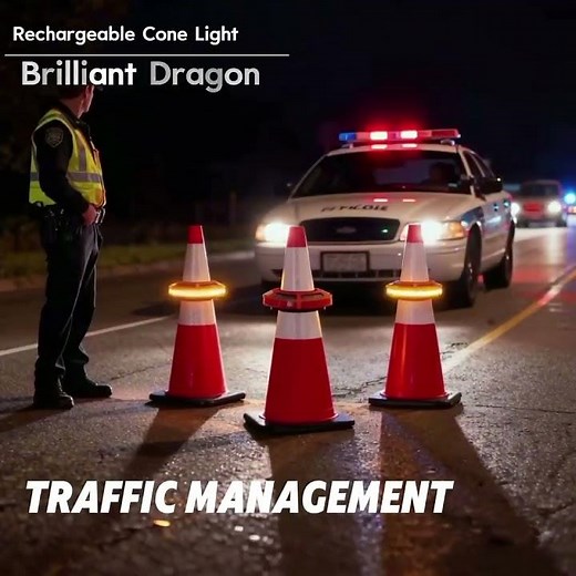 See LED Traffic Cones Protect Drivers & Workers at Night #roadsafety #trafficlights #ledtrafficcone