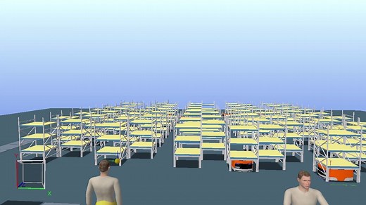 Emulate3D仿真-AGV自动货架