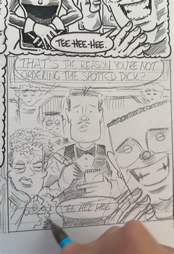The Improbable Mr Swiz (pencilling an Instagram cartoon strip - part 220). Cracking stuff and I am so looking forward to adding the colour on this one. Hope y’all like. #comicstrip #comics #comicstrips #cartoonstrips #cartoonstrip