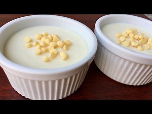 Eggless White Chocolate Pudding