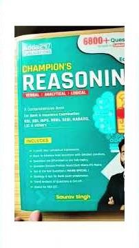 #reasoningbestbook for banking written by saurav sir