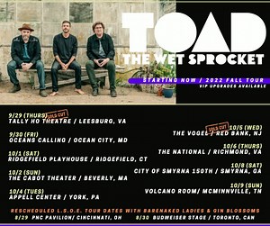 5.9K views · 254 reactions | STARTING NOW / 2022 FALL TOUR DATES https://toadthewetsprocket.com/on-tour/ | Toad the Wet Sprocket | Facebook