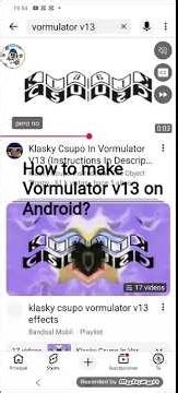 (EARTH DAY SPECIAL) How to make Vormulator v13 on Android?